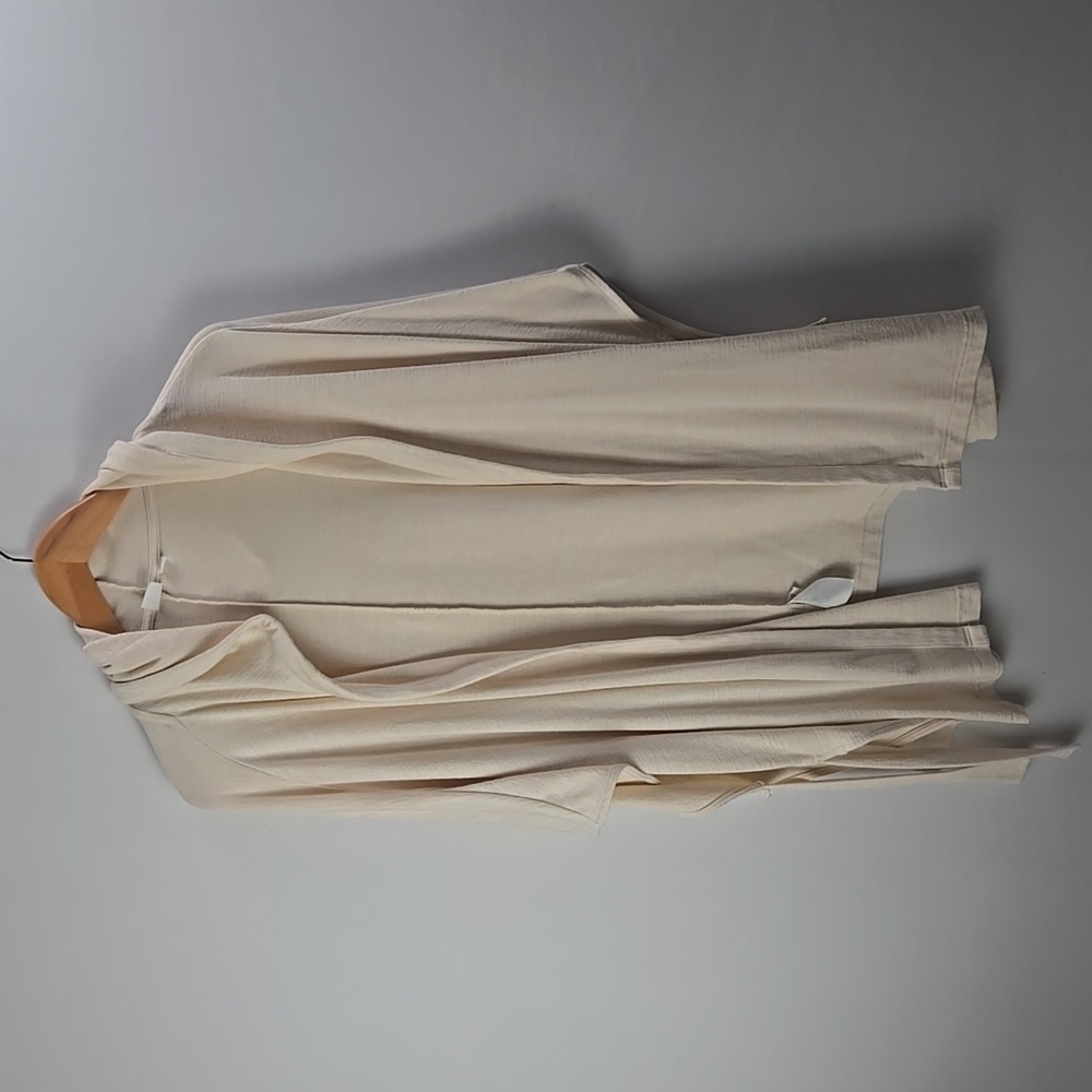 GAP Womens Beige Softspun Open Front Hooded Knit Poncho Sweater L/XL